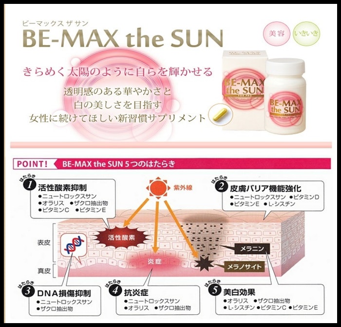 Vì sao nên mua viên uống chống nắng BE MAX the SUN Nhật Bản 30 Viên