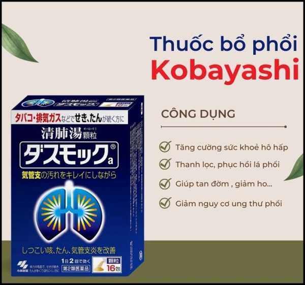 Vì sao nên mua bột uống bổ phổi Kobayashi 16 gói Nhật Bản